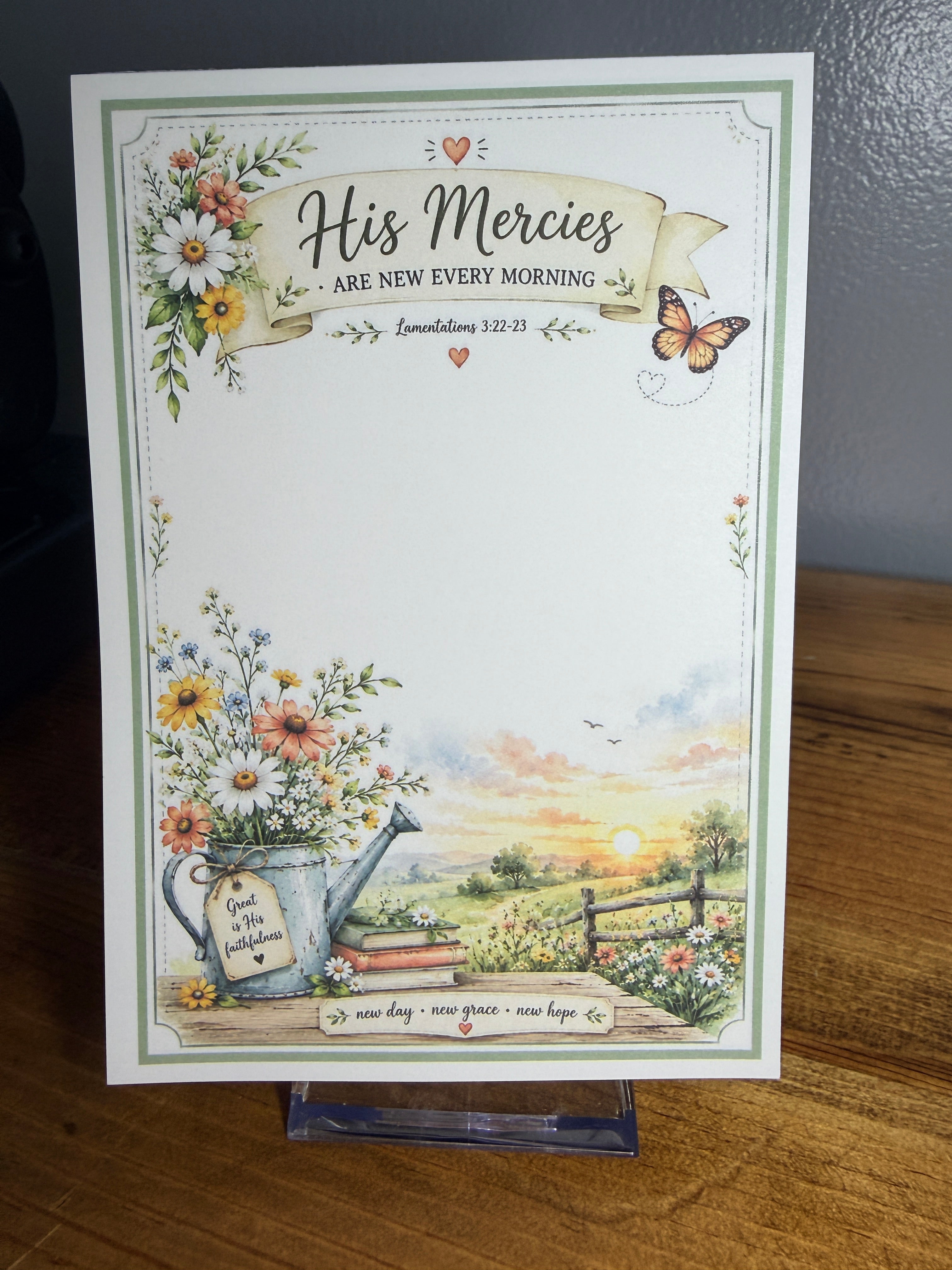 His Mercies - Butterfly Cottage Notepad