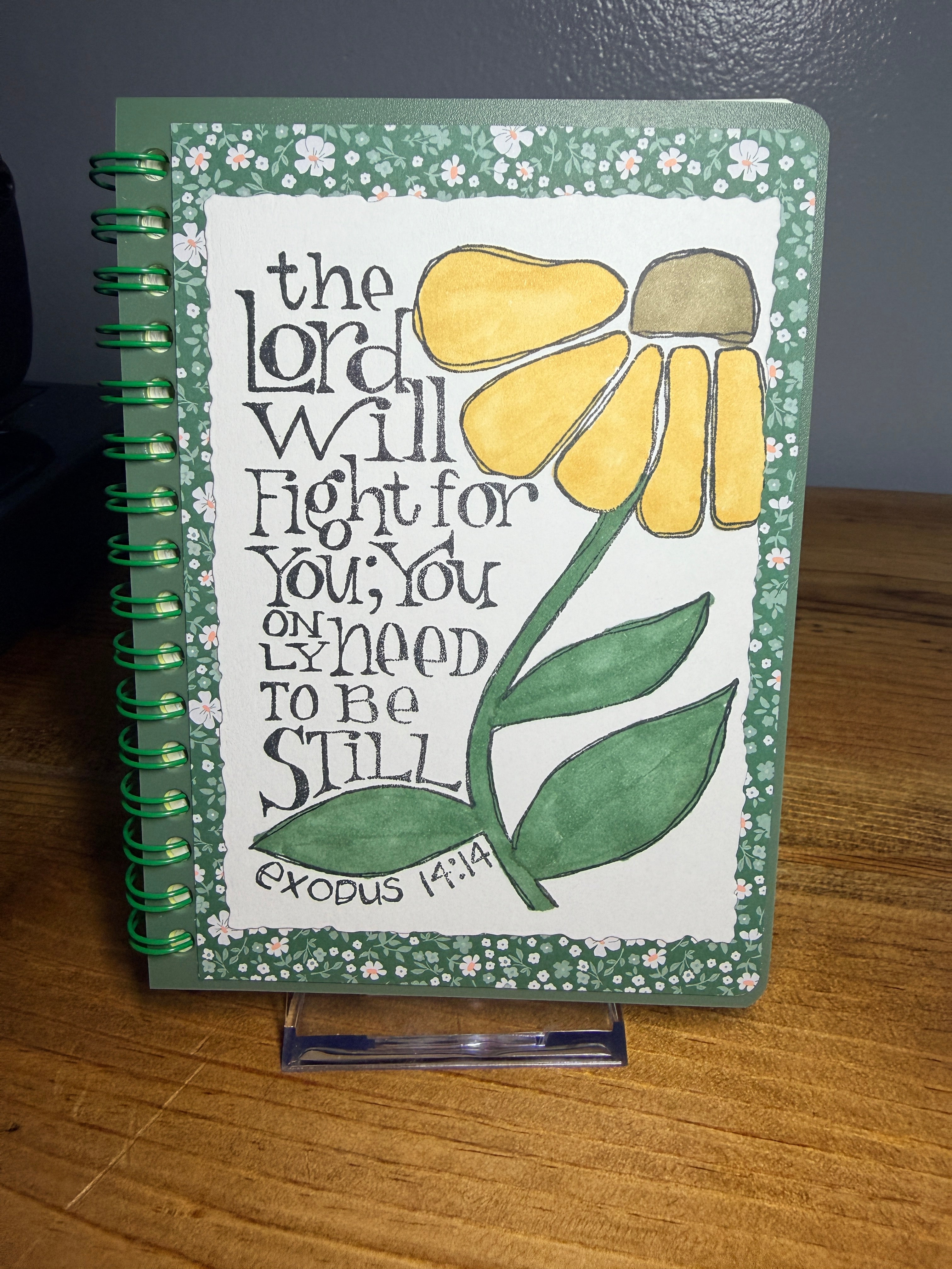 The Lord will fight for you spiral notepad