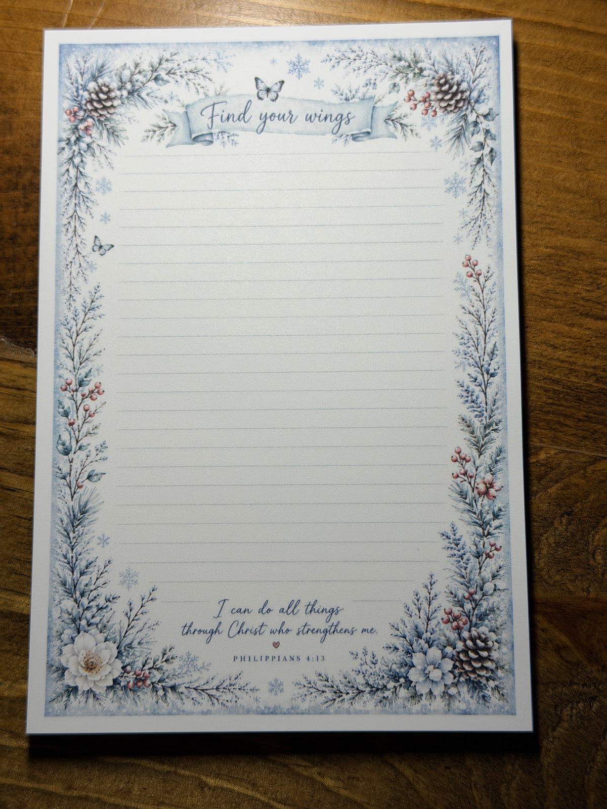 Find your wings- Inspirational Notepad