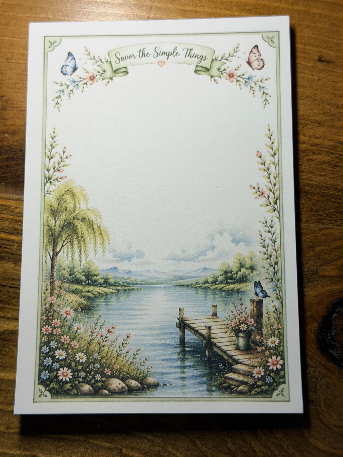 Savor the Simple Things - Butterfly Cottage Notepad