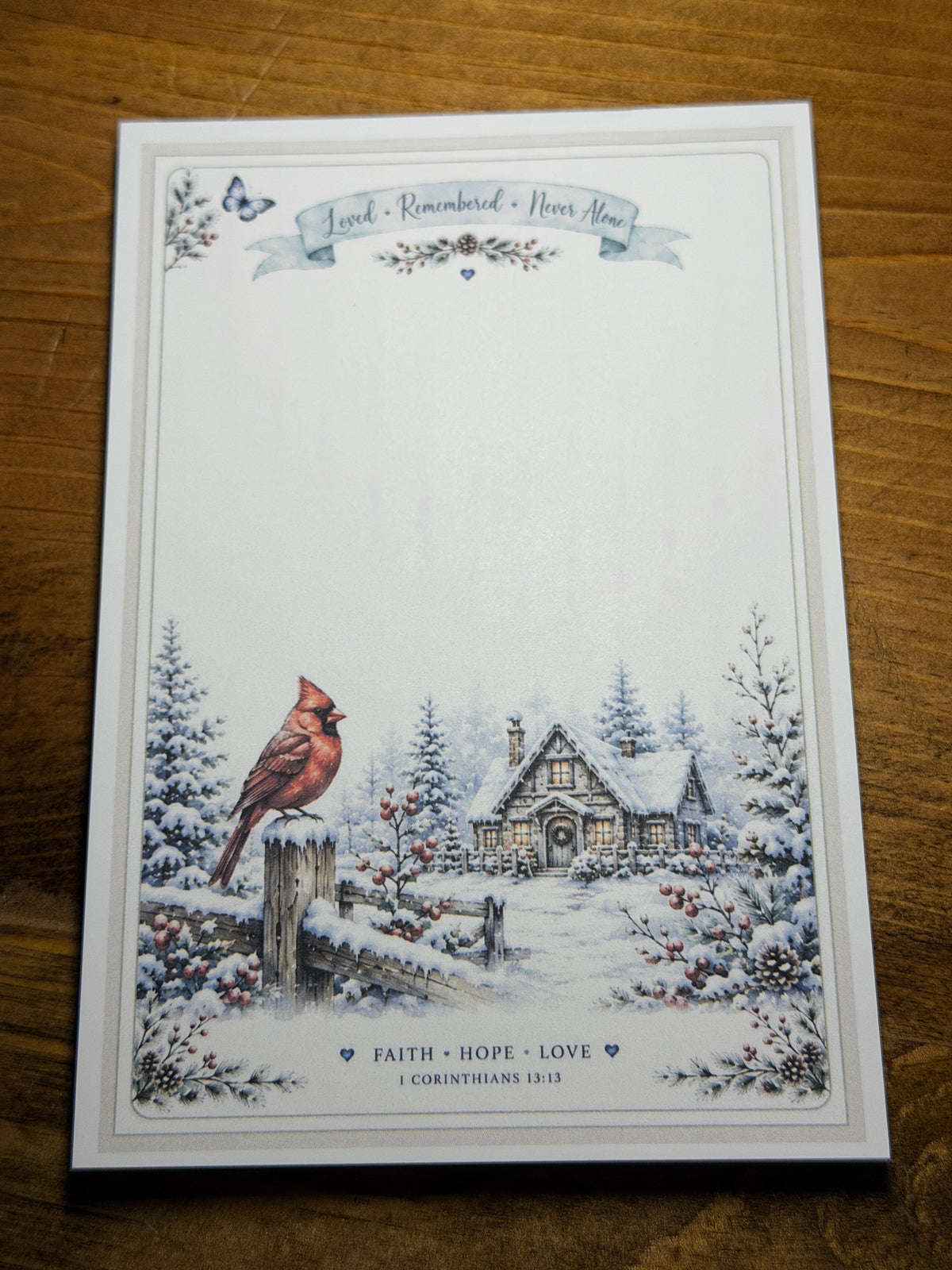 Loved Remembered Never Alone Notepad