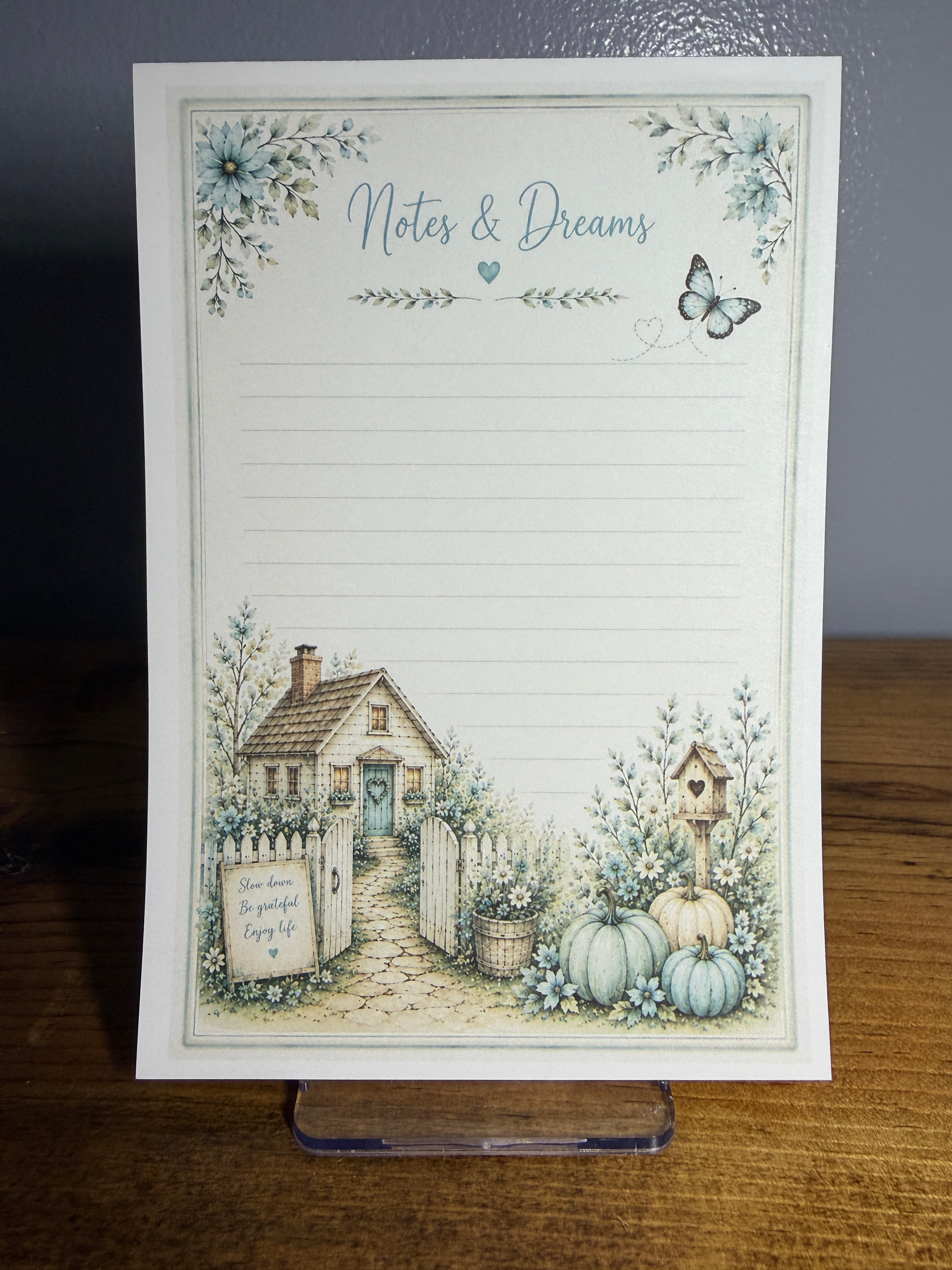 Notes & Dreams - Butterfly Cottage Notepad