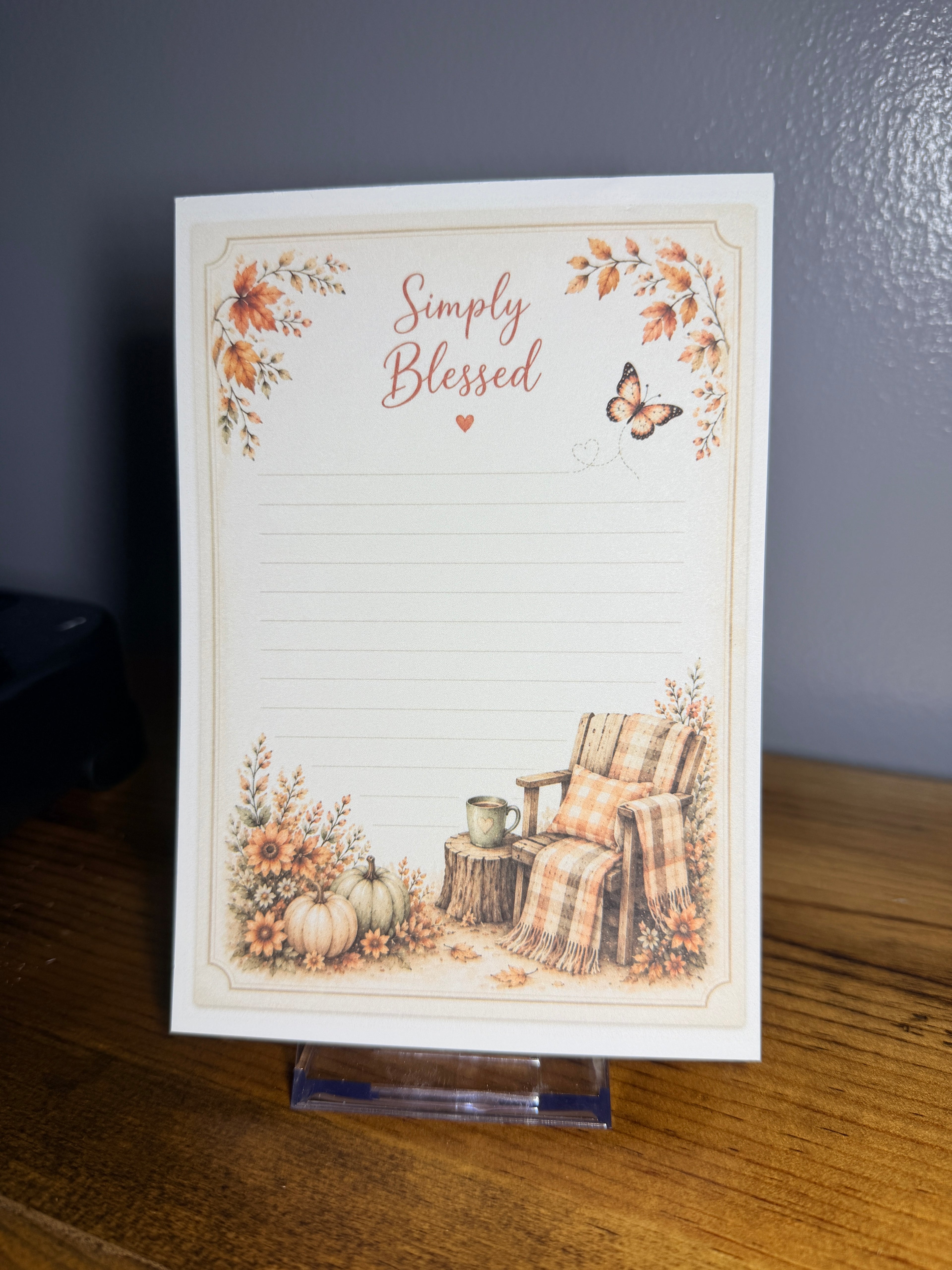 Simply Blessed - Butterfly Cottage Notepad