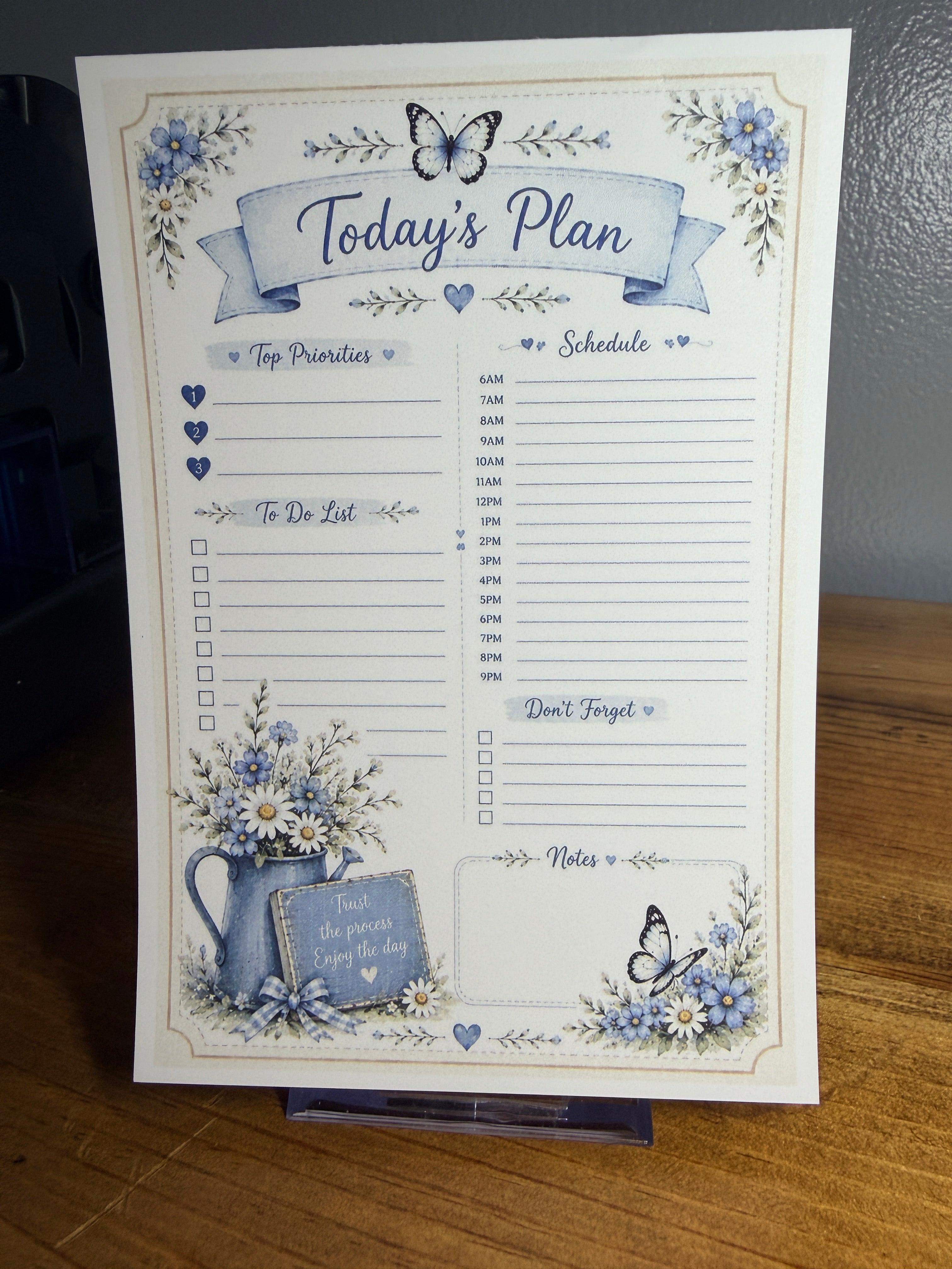 Today's Plan - Butterfly Cottage Notepad